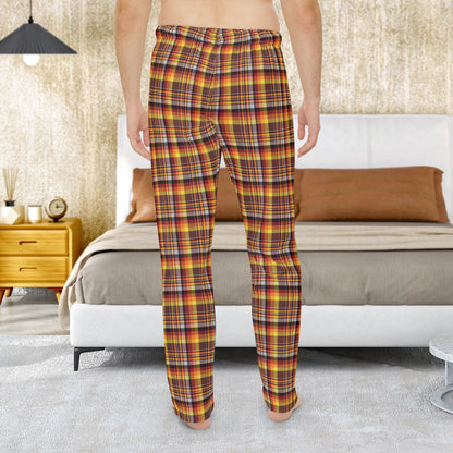 Men’s Brown, Orange & Red Mason OH Plaid Pajama Pants