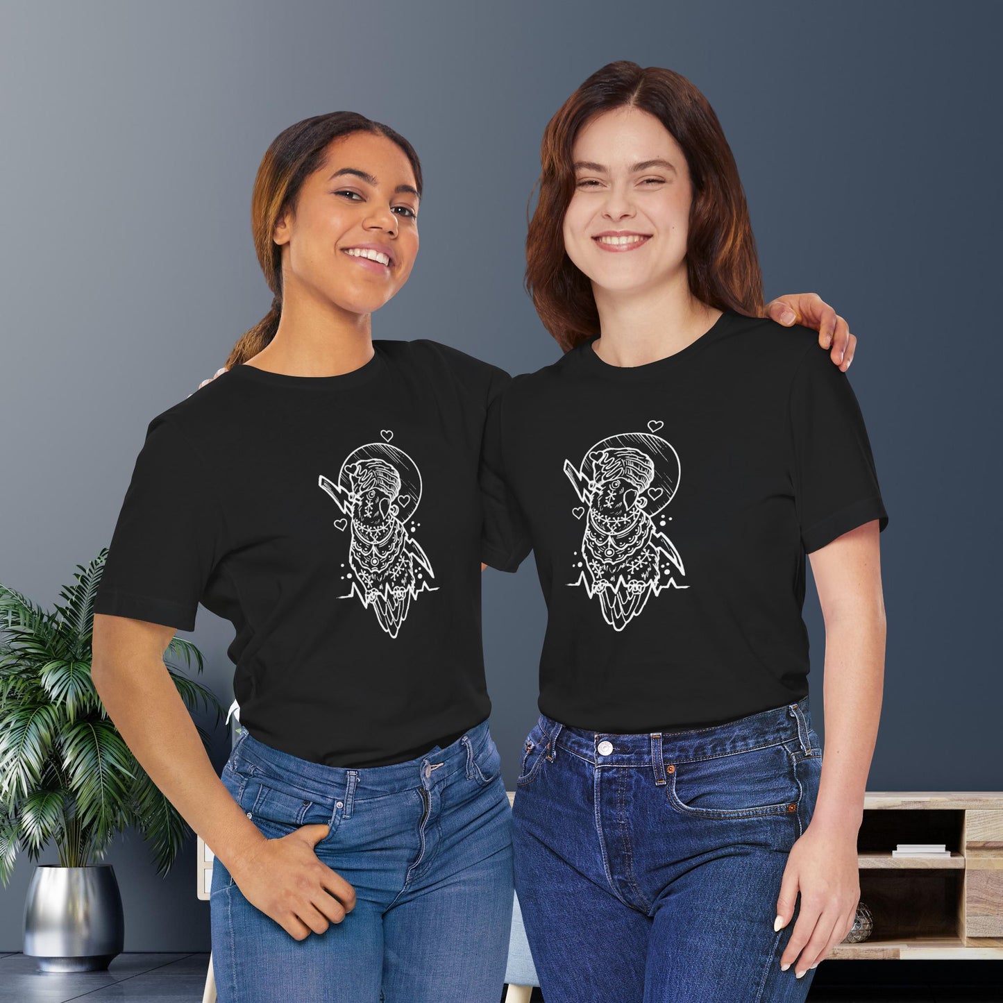 Bride of Frankenstein Lovebird, Line Art Tee