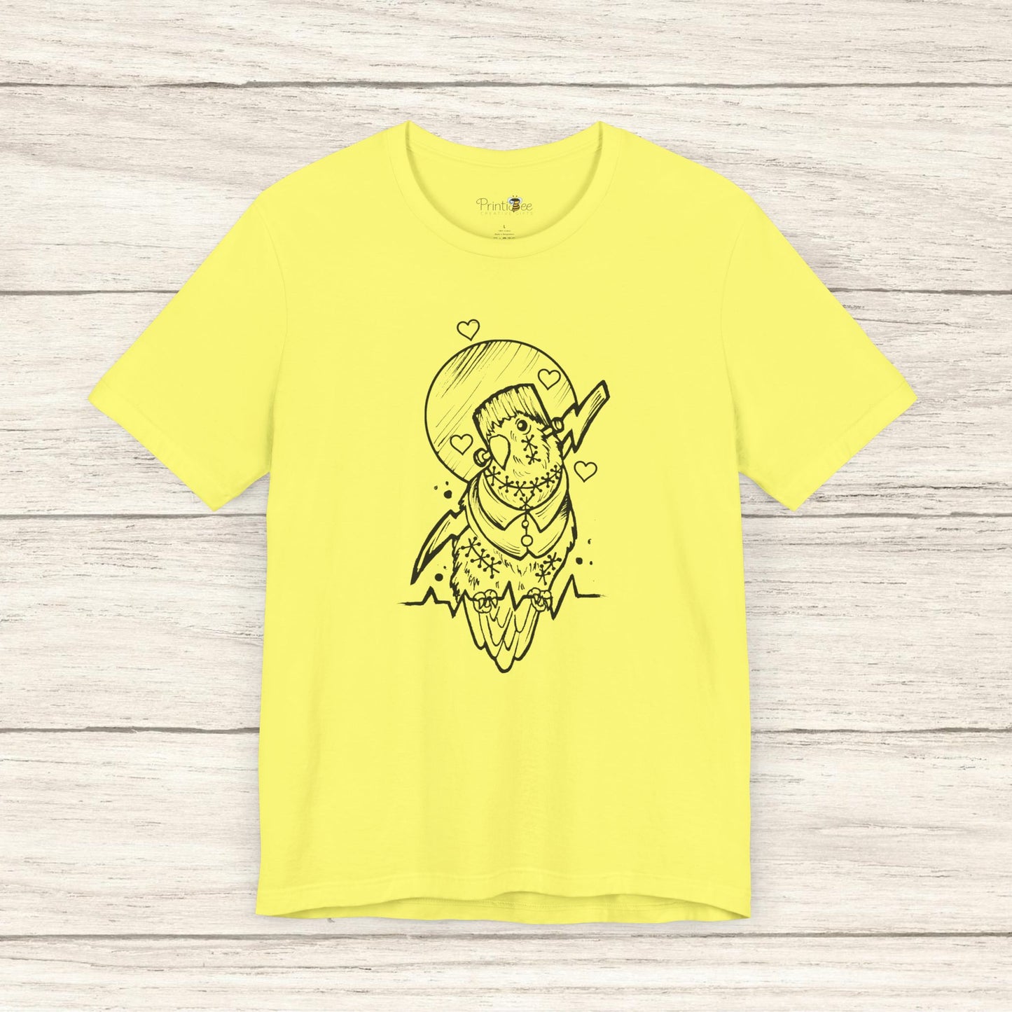 Frankenstein Lovebird, Line Art Tee