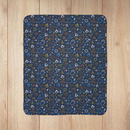 Aroace Halloween Fleece Sherpa Blanket