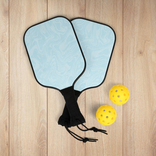 Light Blue Swirl Pickleball Paddles