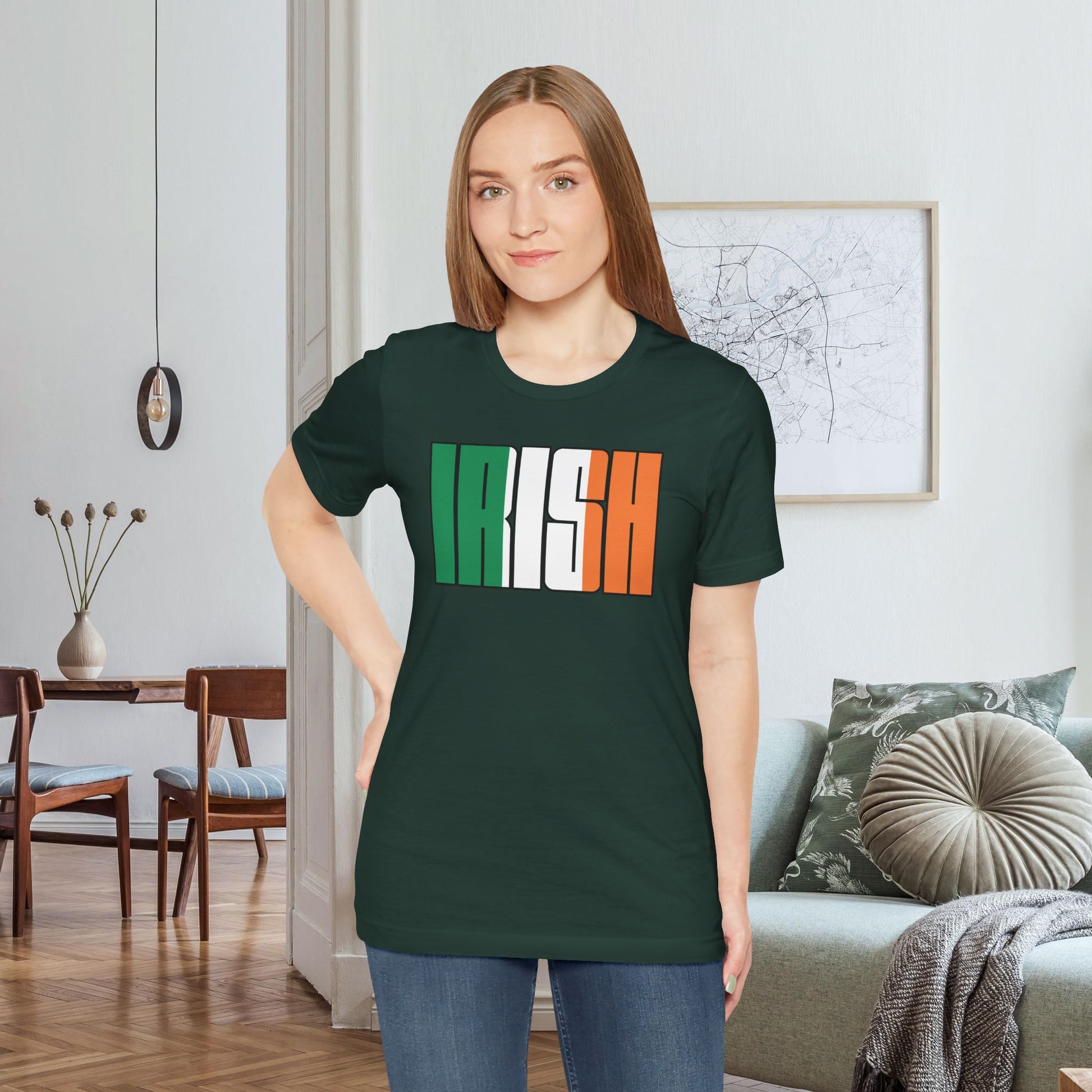 Forest Irish Tee, Ireland Flag Shirt