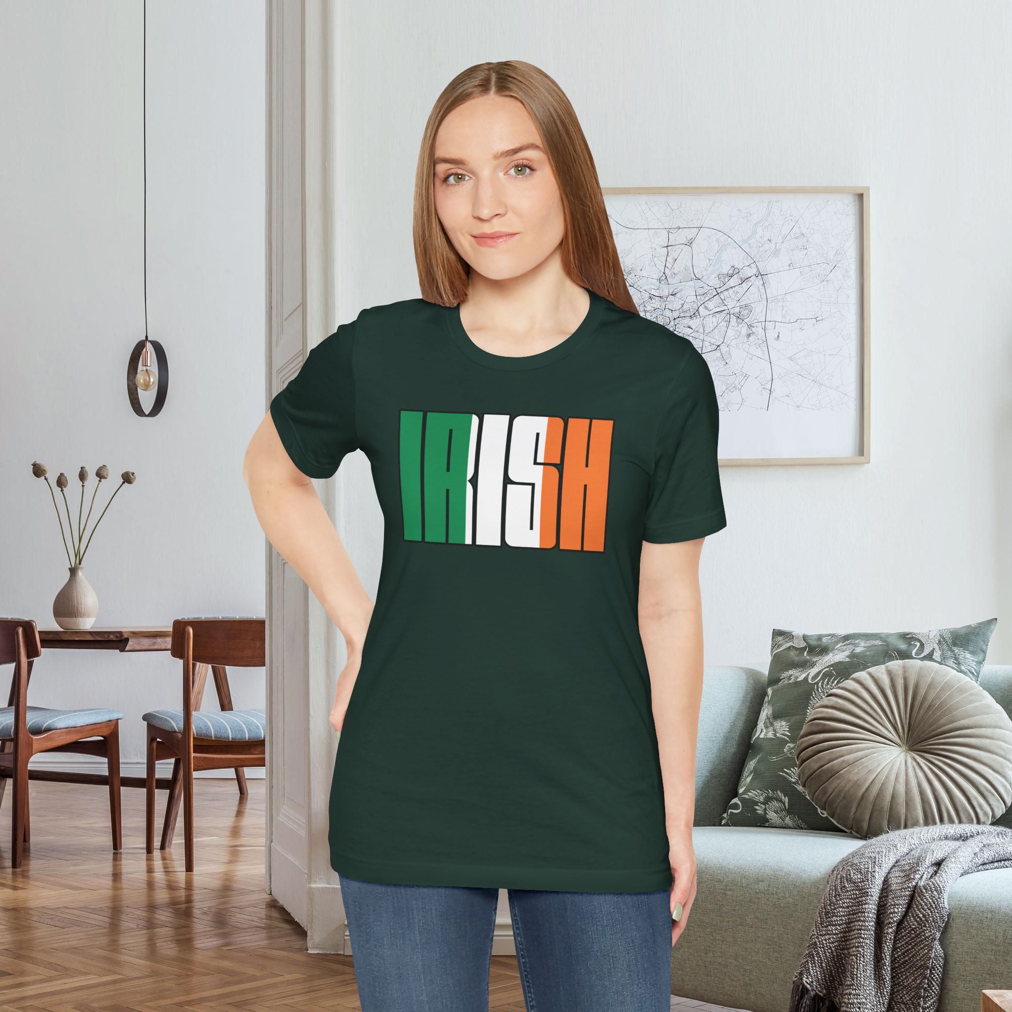 Forest Irish Tee, Ireland Flag Shirt