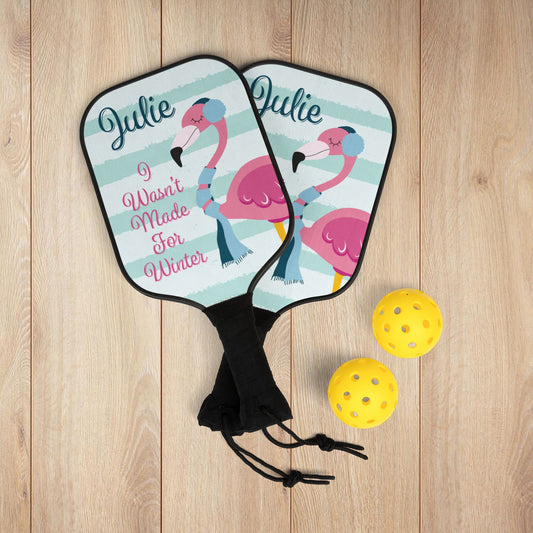 Winter Flamingo Pickleball Paddles