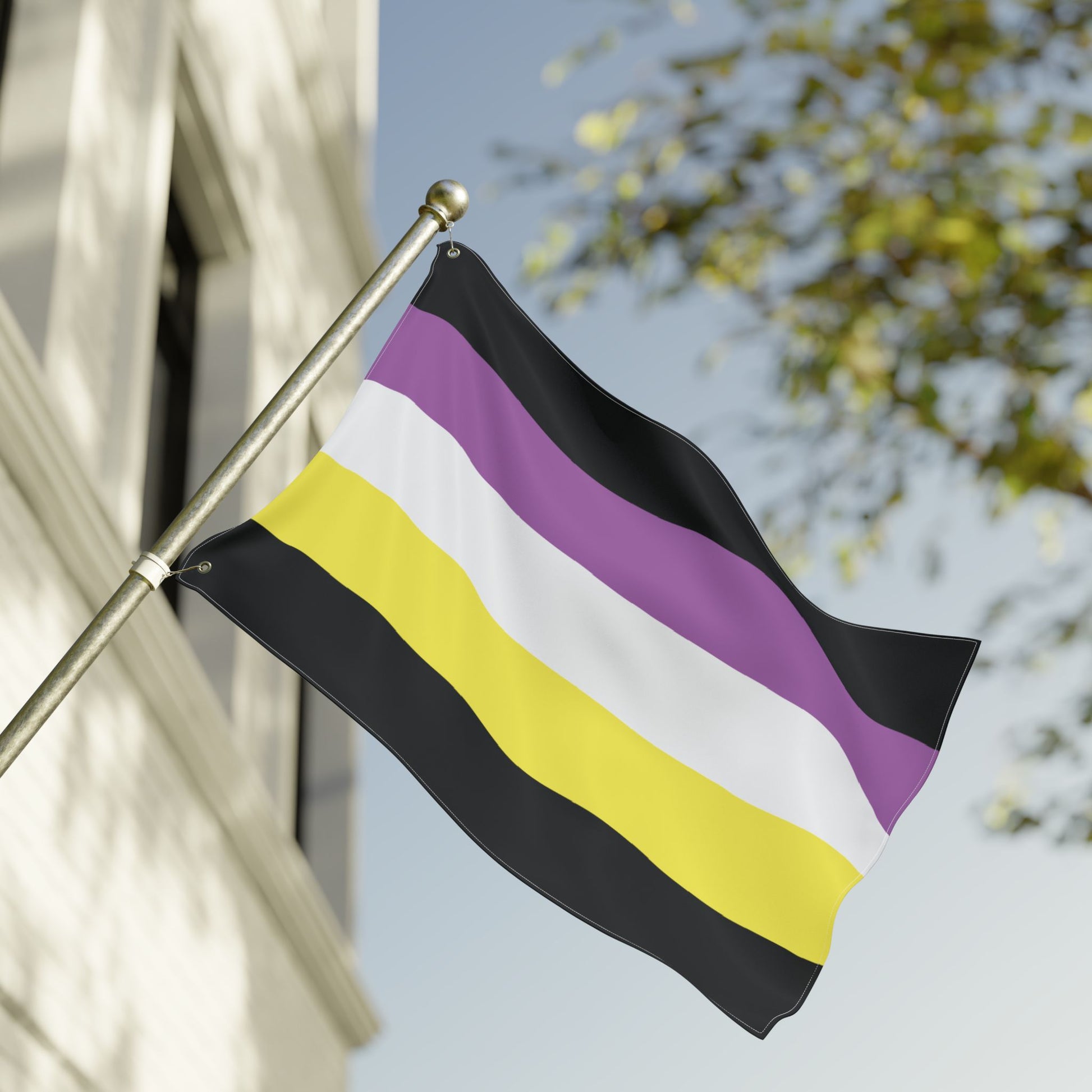 24'' × 36'' Anonbinary Pride Flag with Grommets