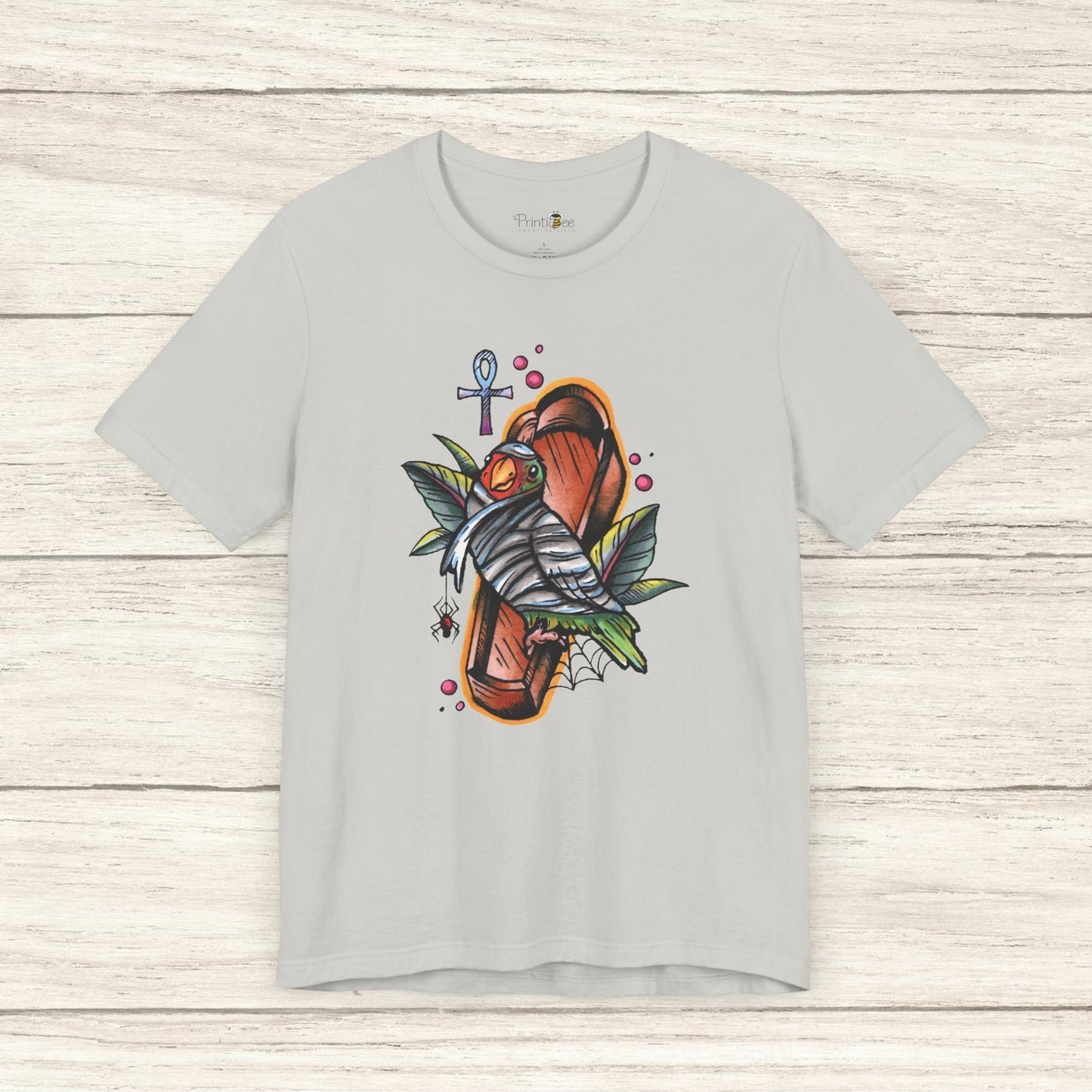 Mummy Lovebird Hand-Drawn & Hand-Colored Tee