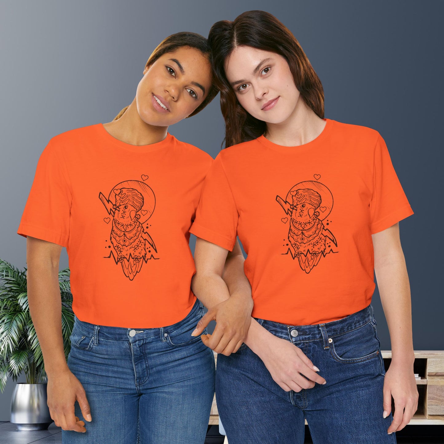 Bride of Frankenstein Lovebird, Line Art Tee