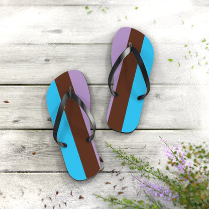 M Black sole Androsexual Pride Flip Flops