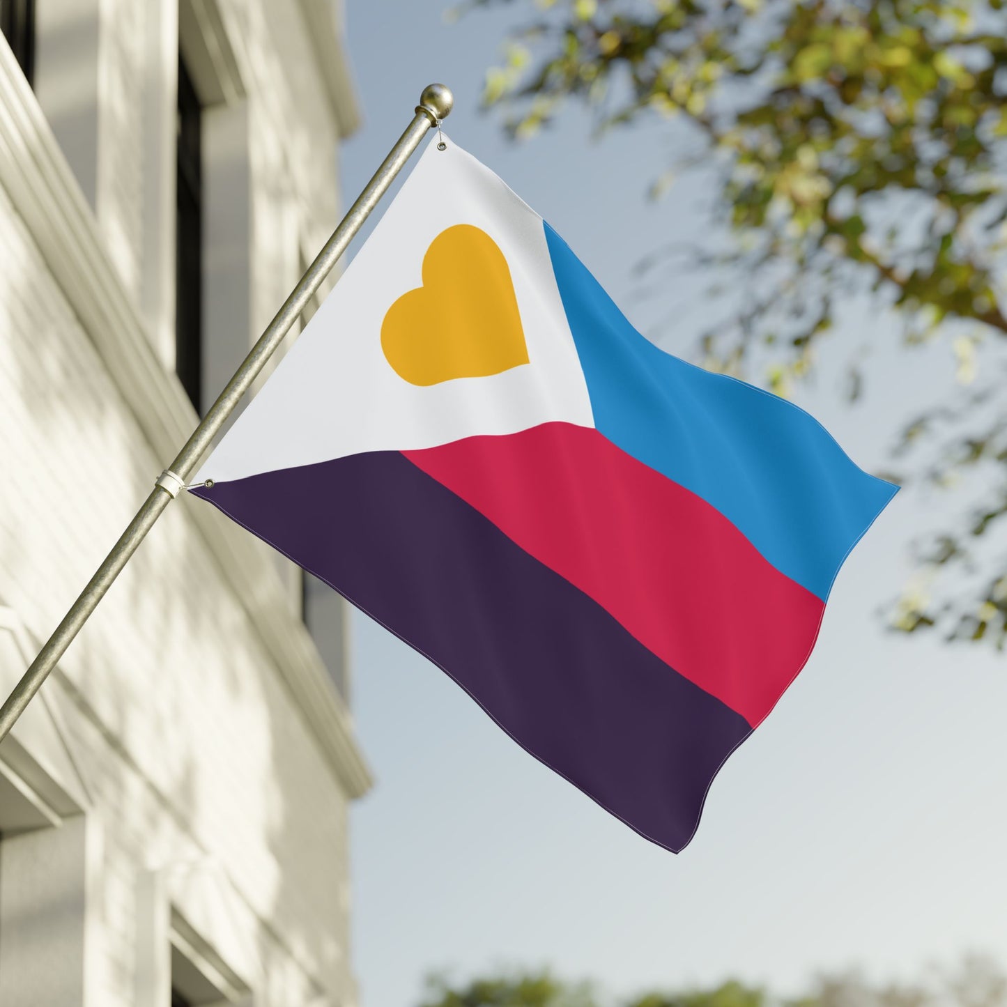 30'' × 40'' Polyamory Pride Flag with Grommets