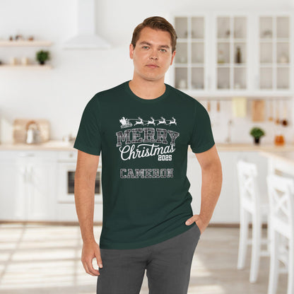 Custom Christmas Plaid Tee or Pajama Top