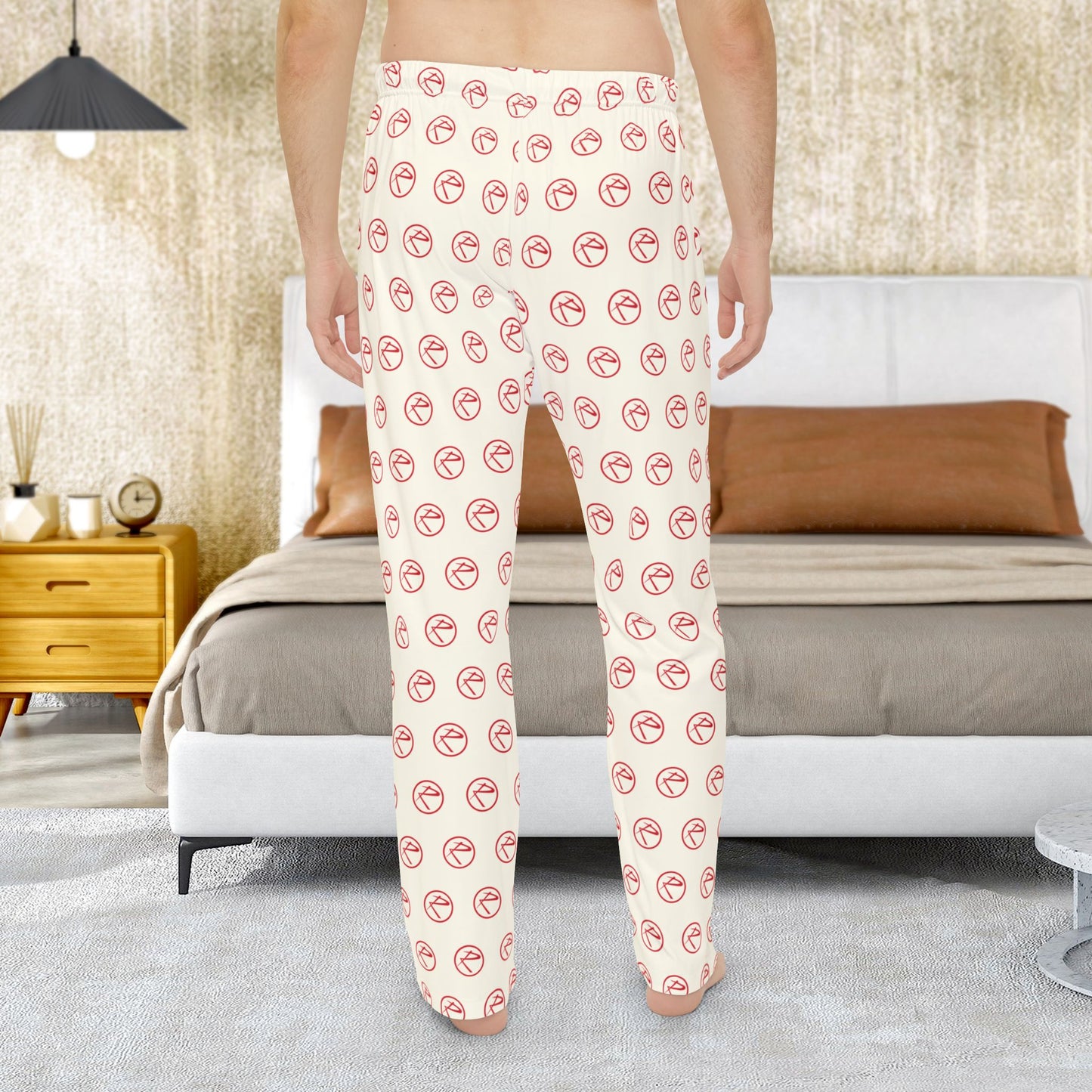 Men’s AMC Rambler Red Logo Ivory Pajama Pants