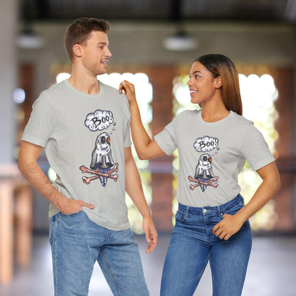 Ghost Lovebird Boo! Hand-Drawn & Hand-Colored Tee