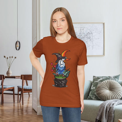 Lovebird Witch, Hand-Drawn & Hand-Colored Tee