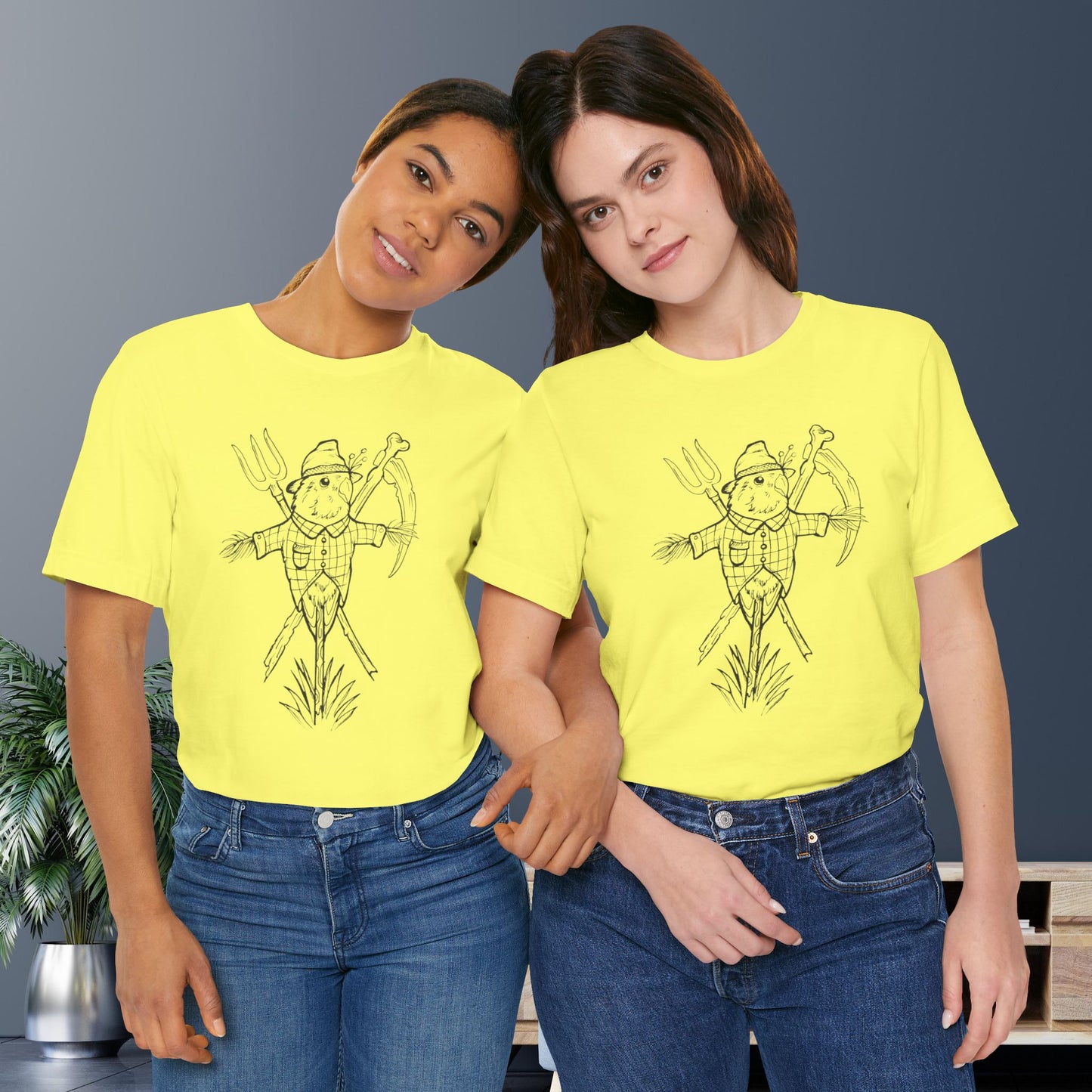 Scarecrow Lovebird, Line Art Tee