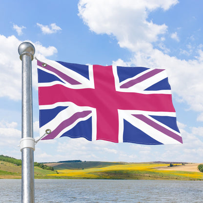 UK Bisexual Pride Flag with Grommets