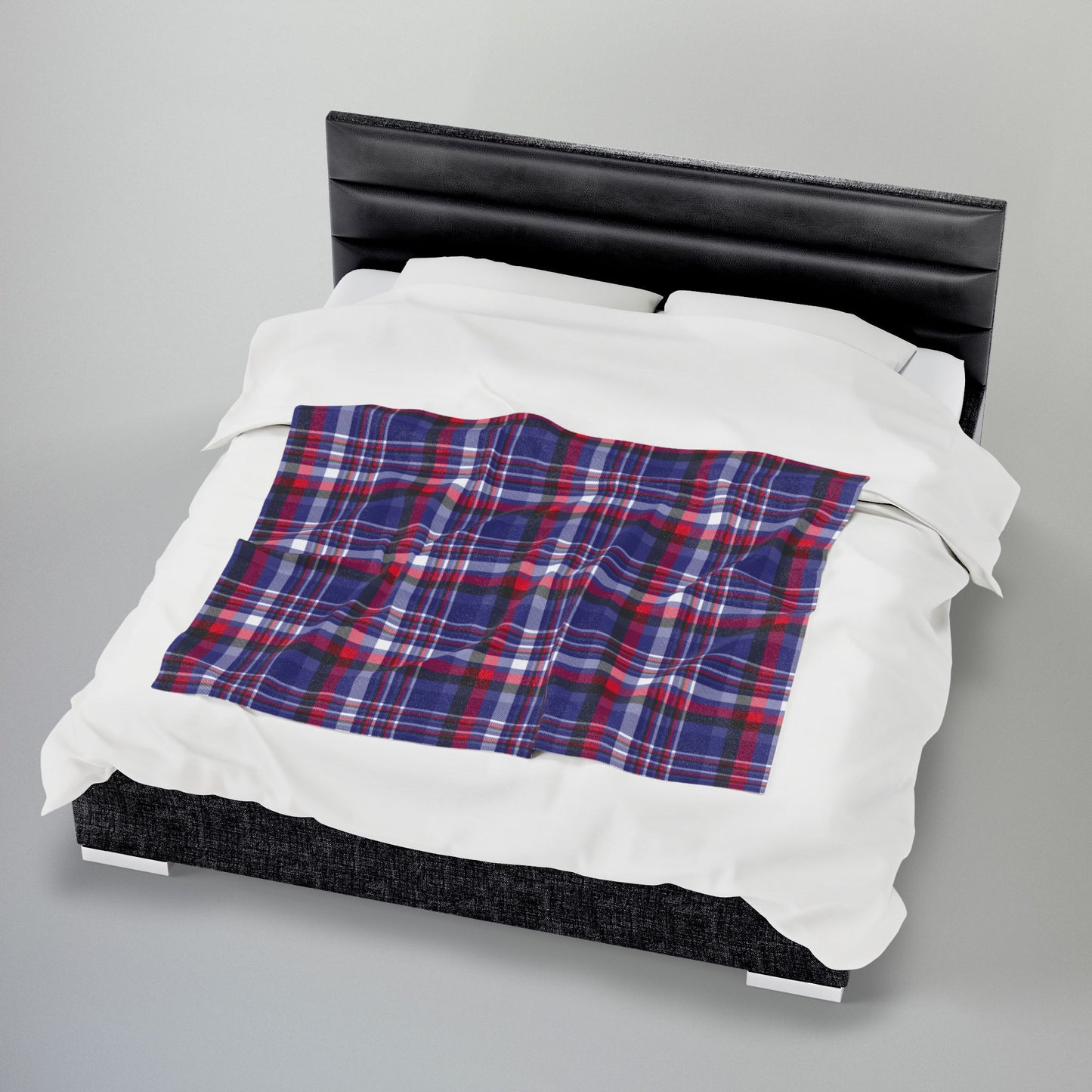 Leather Pride Plaid Velveteen Plush Blanket