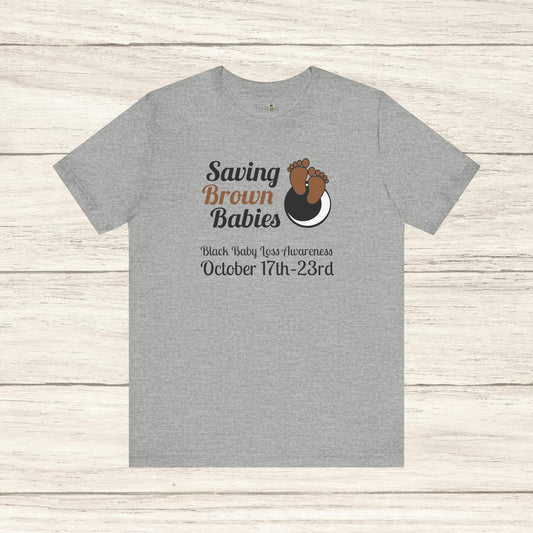 Quietly United in Loss Together Non-Profit / Saving Brown Babies Charity Tee, Pregnancy & Infant Loss Awareness