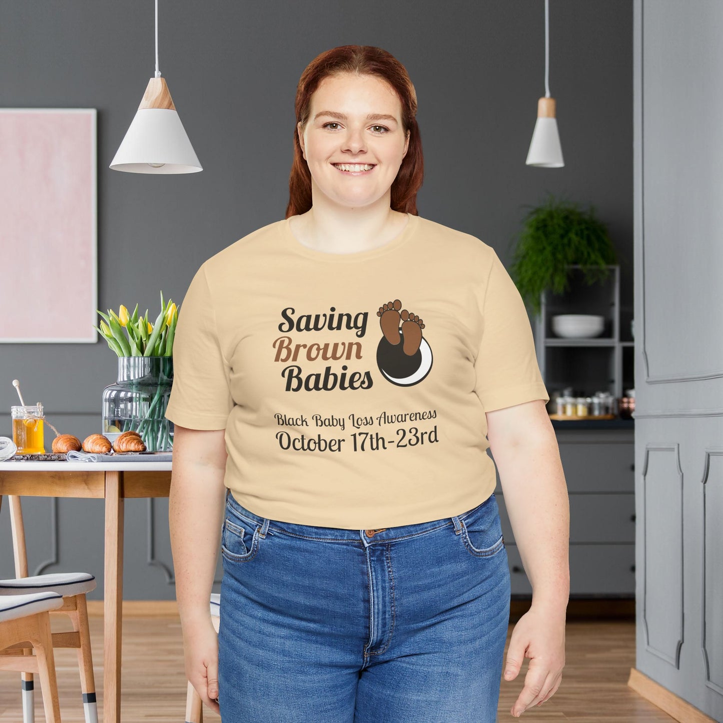 Quietly United in Loss Together Non-Profit / Saving Brown Babies Charity Tee, Pregnancy & Infant Loss Awareness