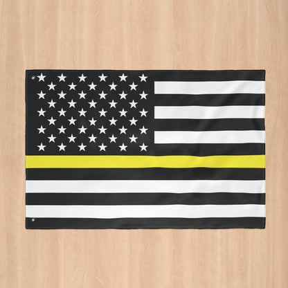 USA Thin Yellow Line American Flag with Grommets