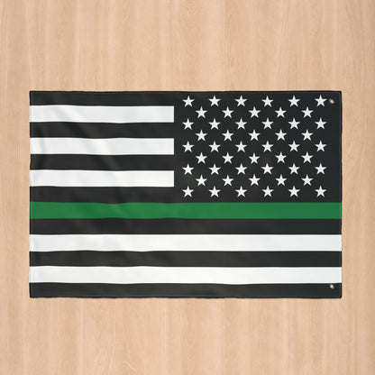 USA Thin Green Line American Flag with Grommets