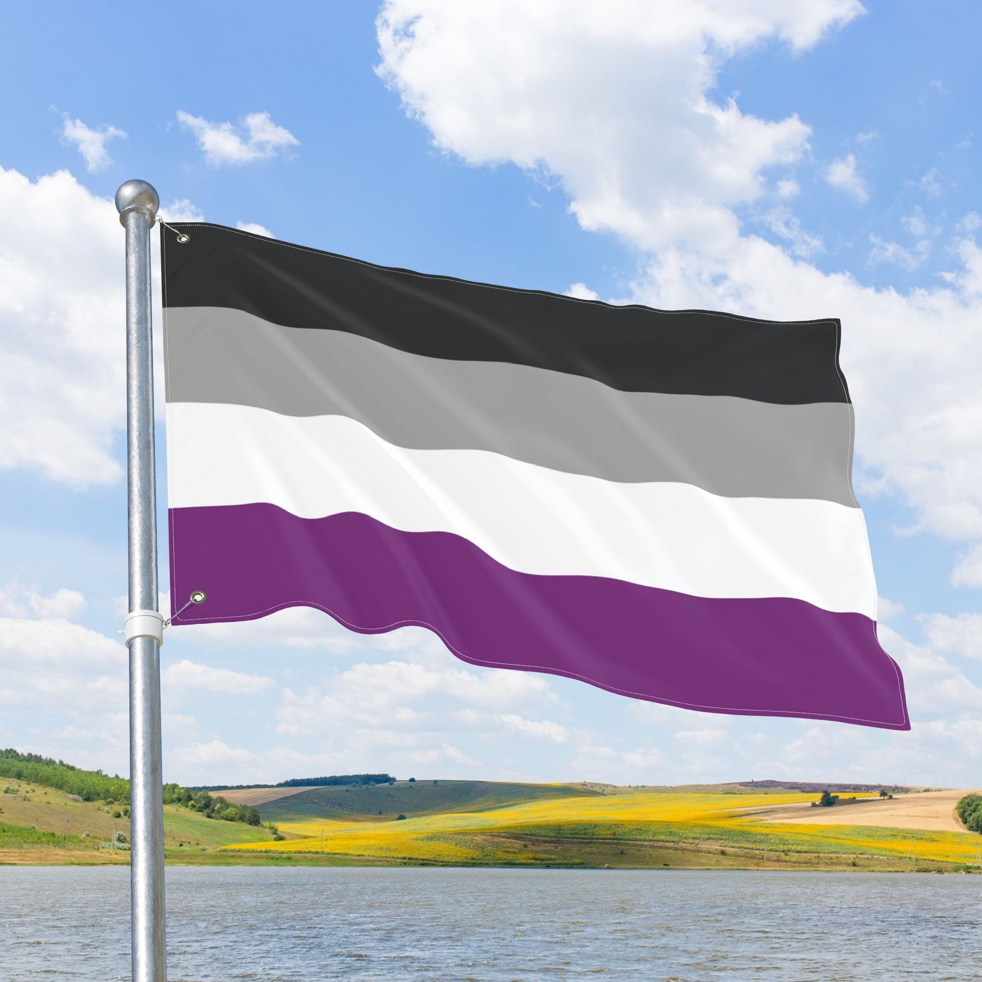 Asexual Pride Flag with Grommets