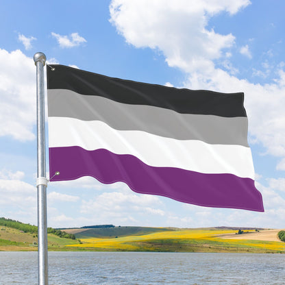 Asexual Pride Flag with Grommets
