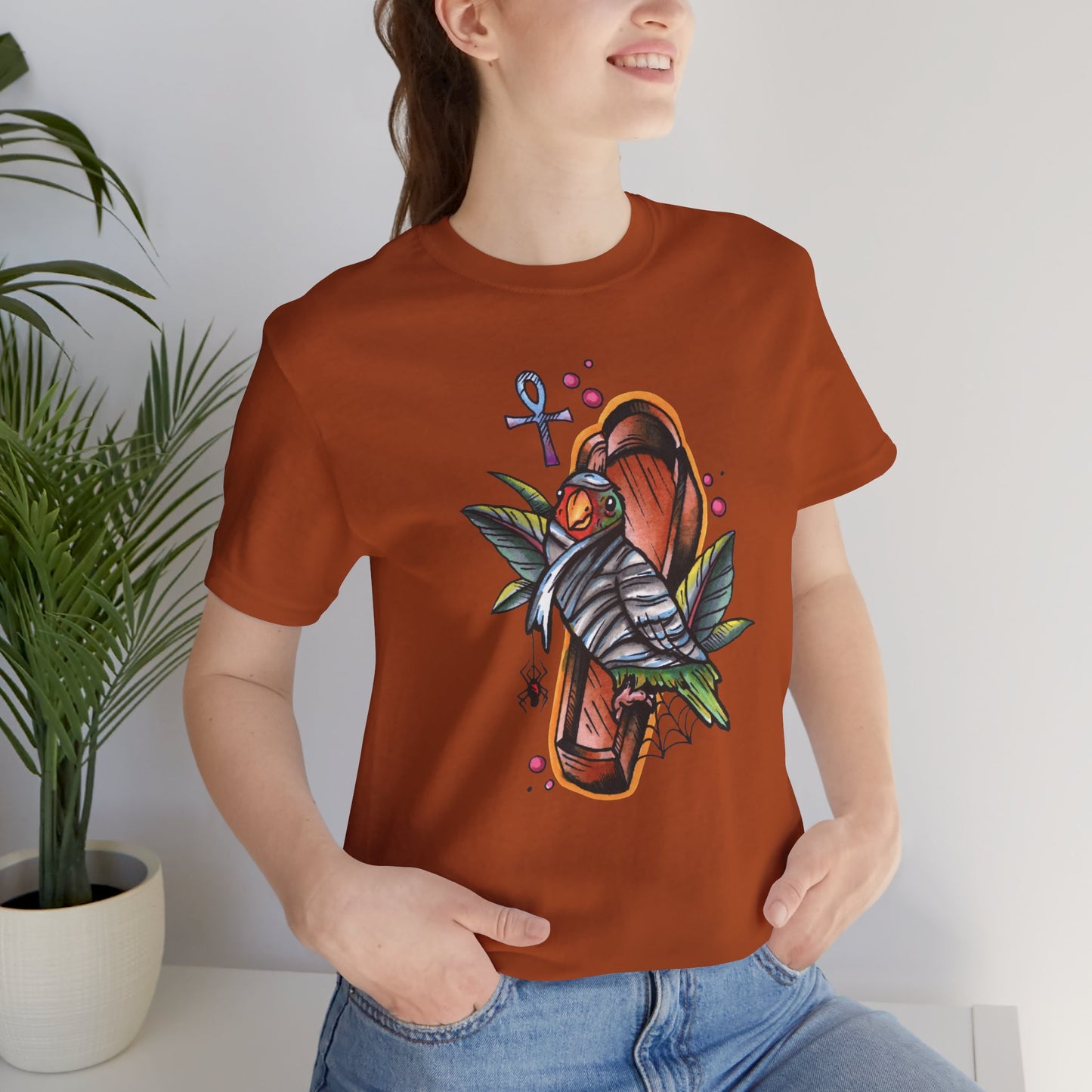 Mummy Lovebird Hand-Drawn & Hand-Colored Tee