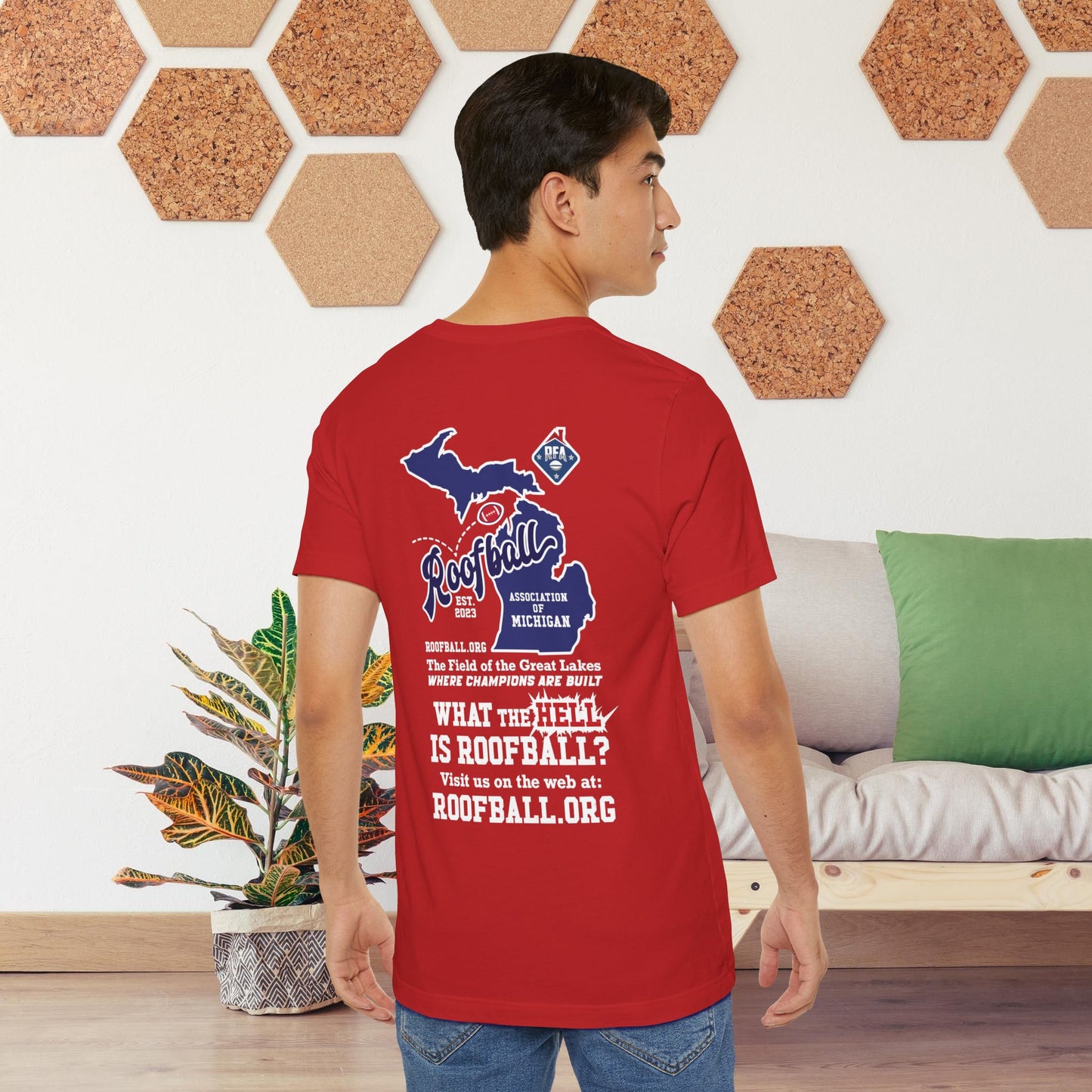 Roofball Association of Michigan's Crew Tee