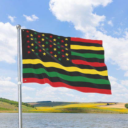 USA African American Juneteenth Flag with Grommets