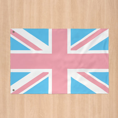 UK Transgender Pride Flag with Grommets