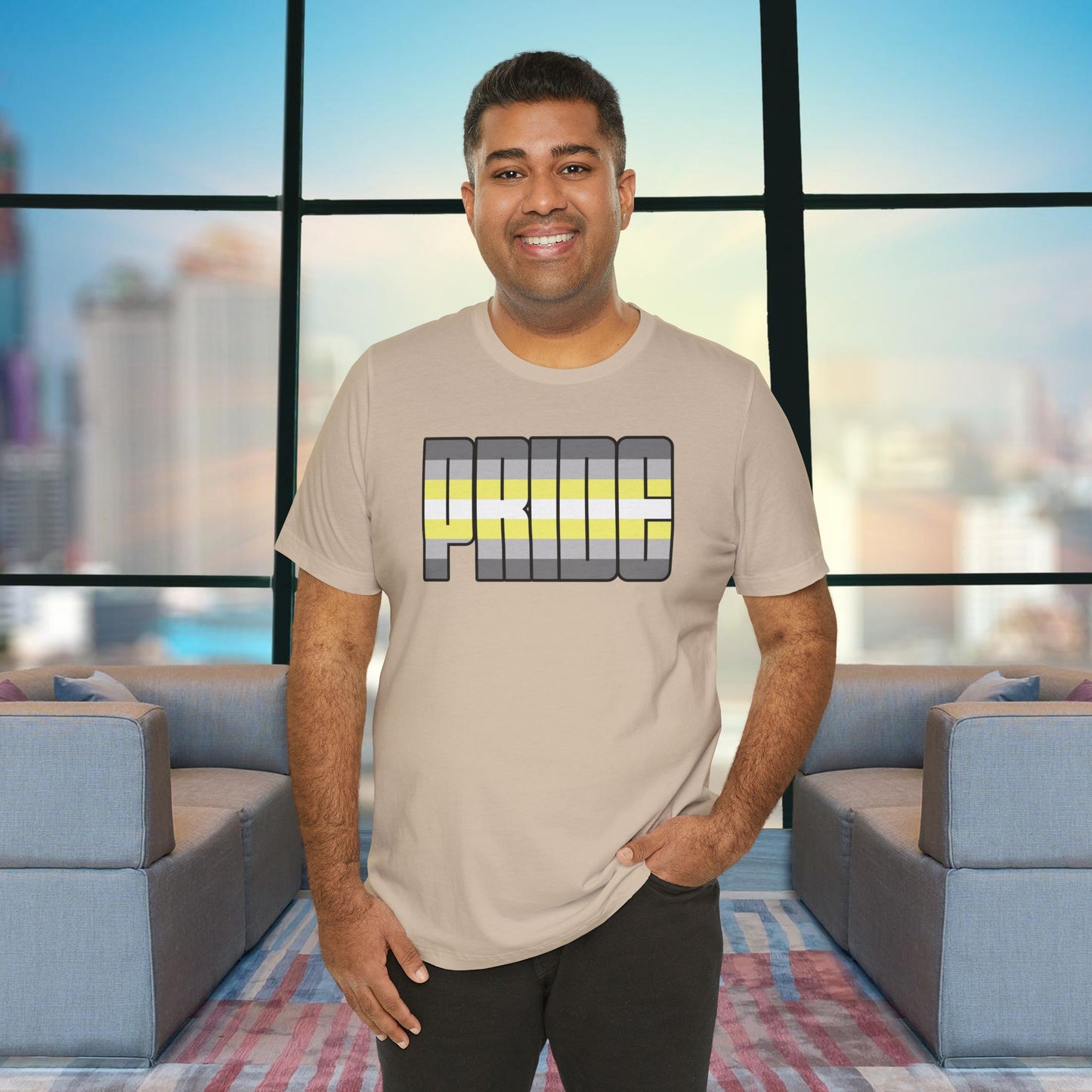 Tan Demigender Pride Tee