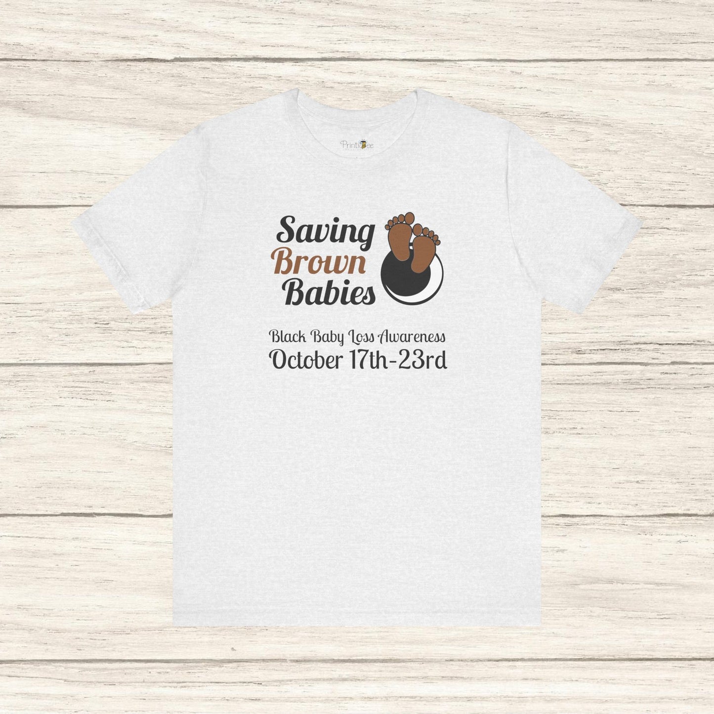 Quietly United in Loss Together Non-Profit / Saving Brown Babies Charity Tee, Pregnancy & Infant Loss Awareness