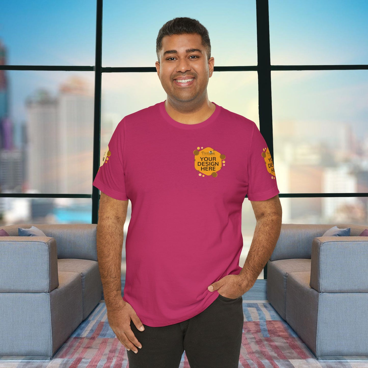 Berry Custom Pink & Purple Tees for BELLA+CANVAS® 3001