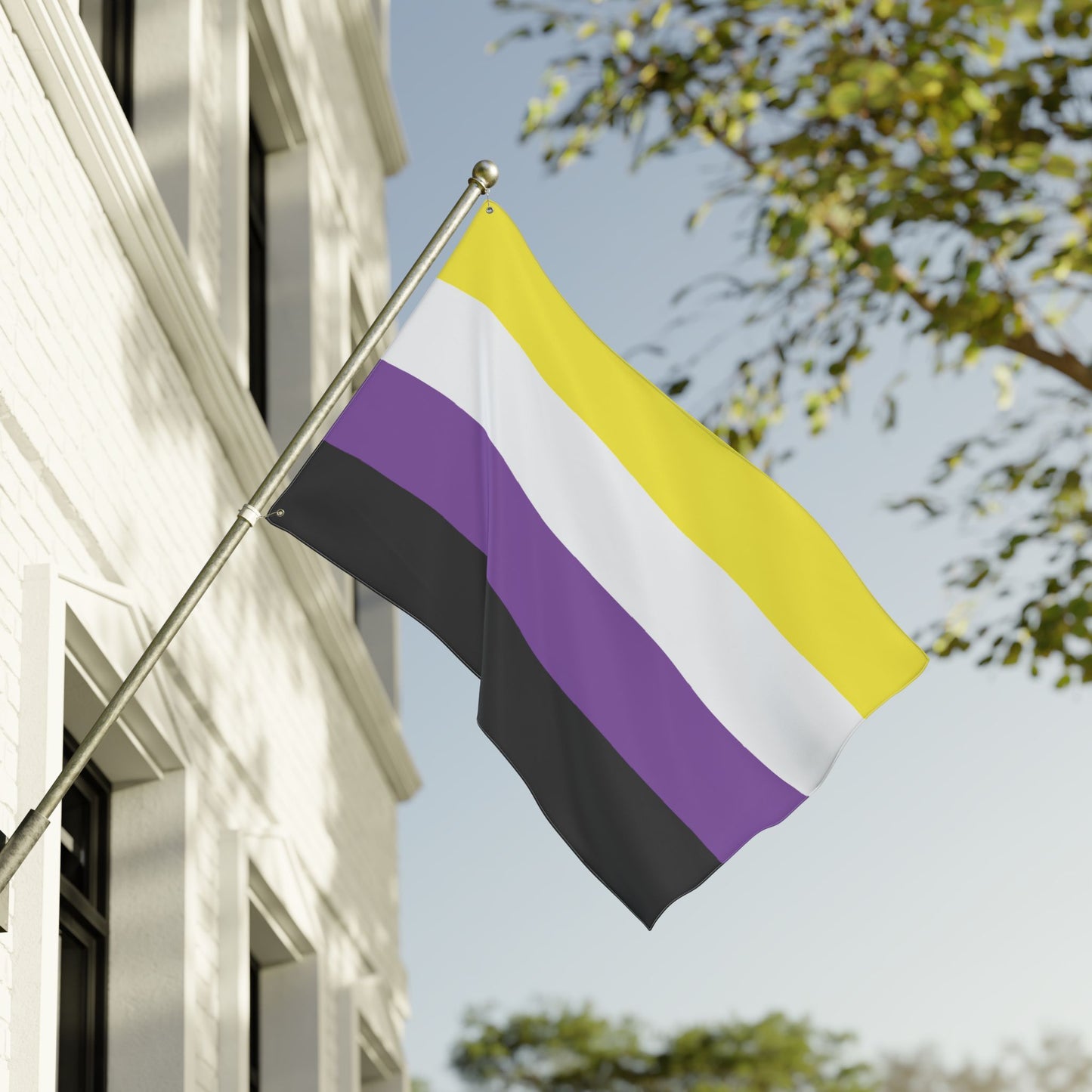 36'' × 60'' Non-Binary Pride Flag with Grommets
