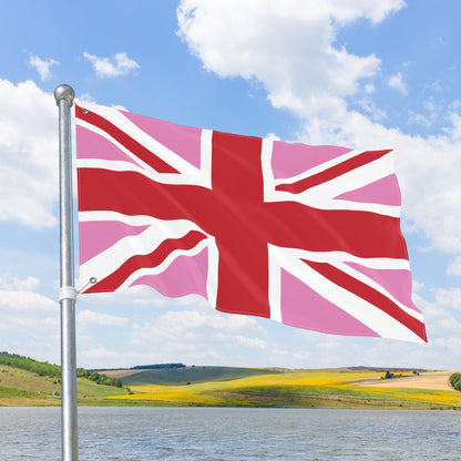 UK Pink Gay Pride Flag with Grommets