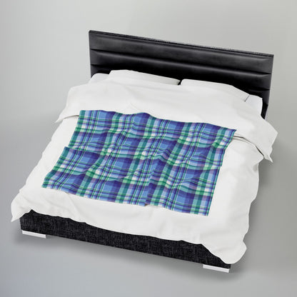 Gay Men Pride Plaid Velveteen Plush Blanket