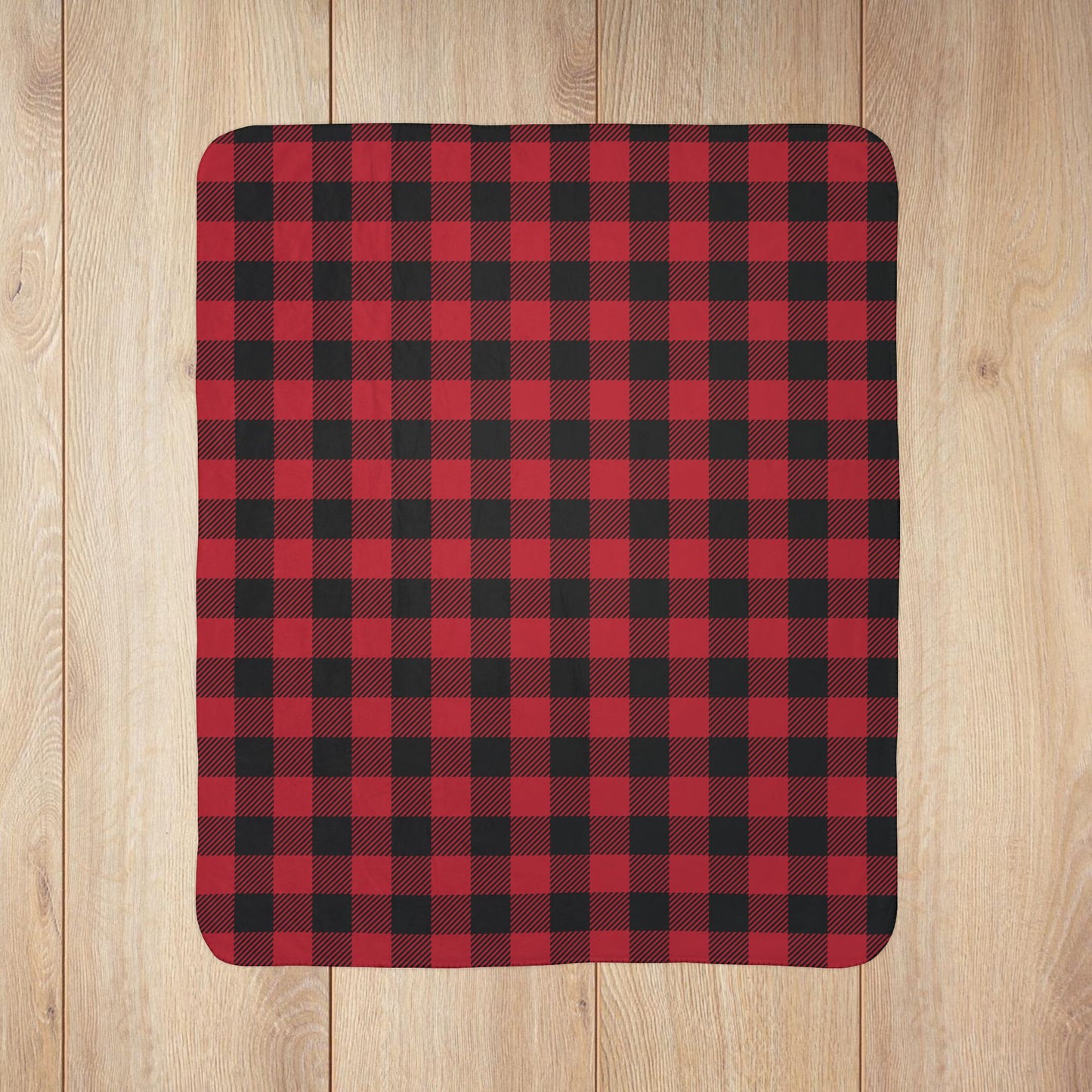 Red Buffalo Plaid Fleece Sherpa Blanket