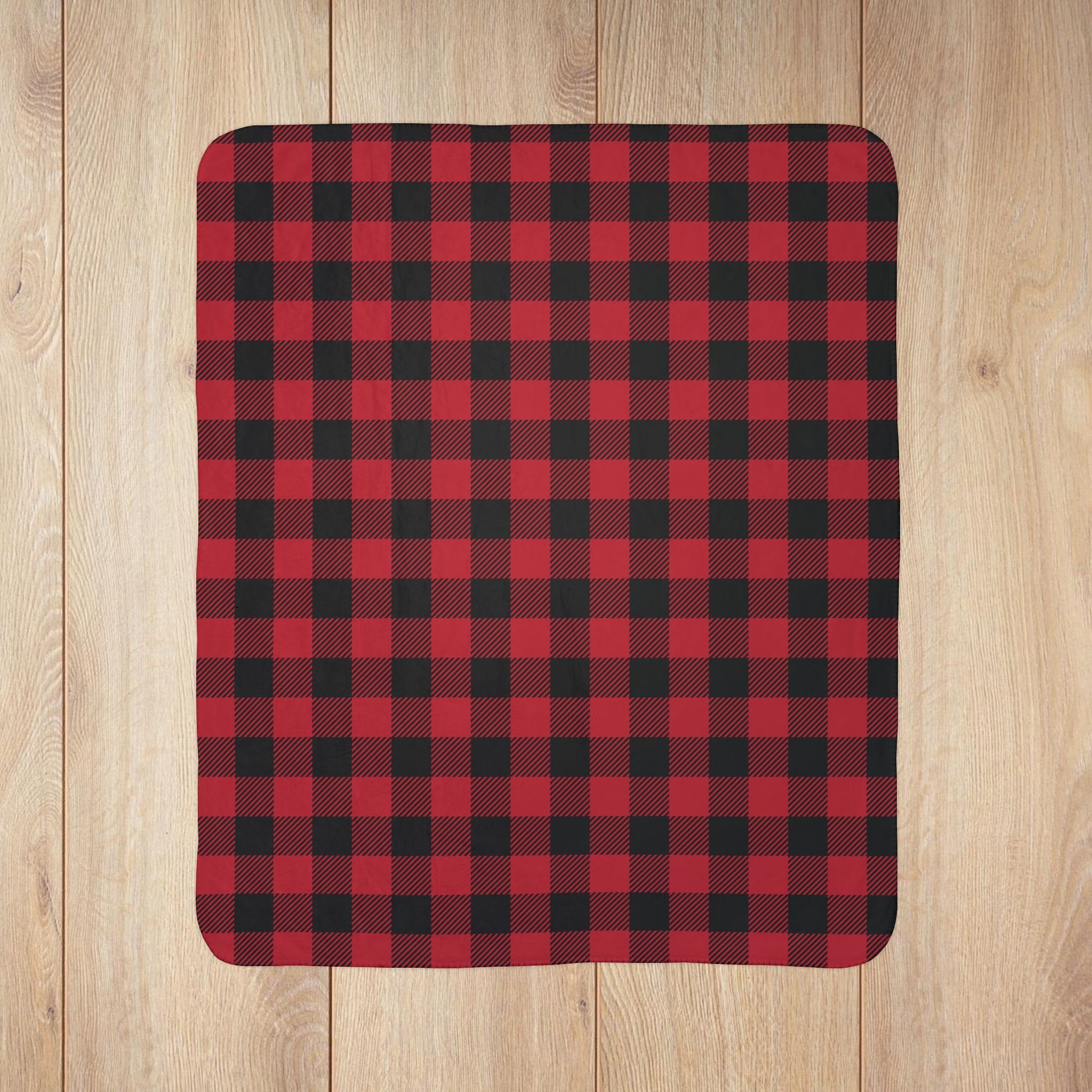 Red Buffalo Plaid Fleece Sherpa Blanket