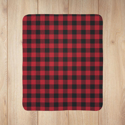 Red Buffalo Plaid Fleece Sherpa Blanket