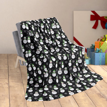 60" × 80" Aromantic Pride Snowman Fleece Sherpa Blanket