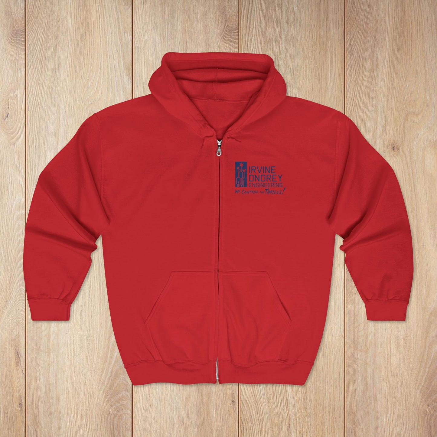 I Just Wanna Watch Horror Flicks & Ride Roller Coasters Zip Hoodie • Irvine Ondrey Engineering