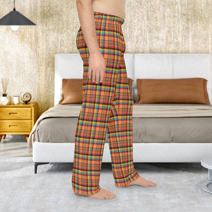 Men’s Orange & Wine Gurnee IL Plaid Pajama Pants