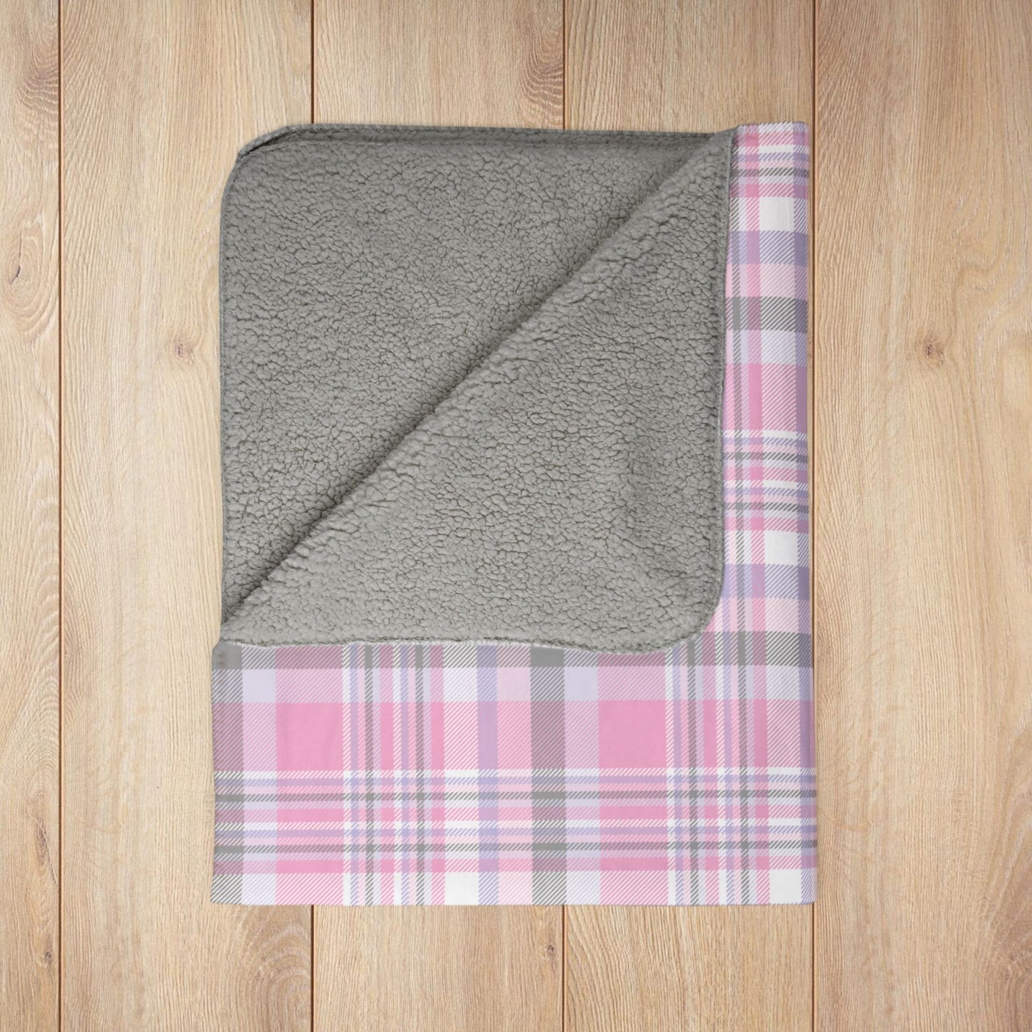 Cupiosexual Pride Plaid Fleece Sherpa Blanket
