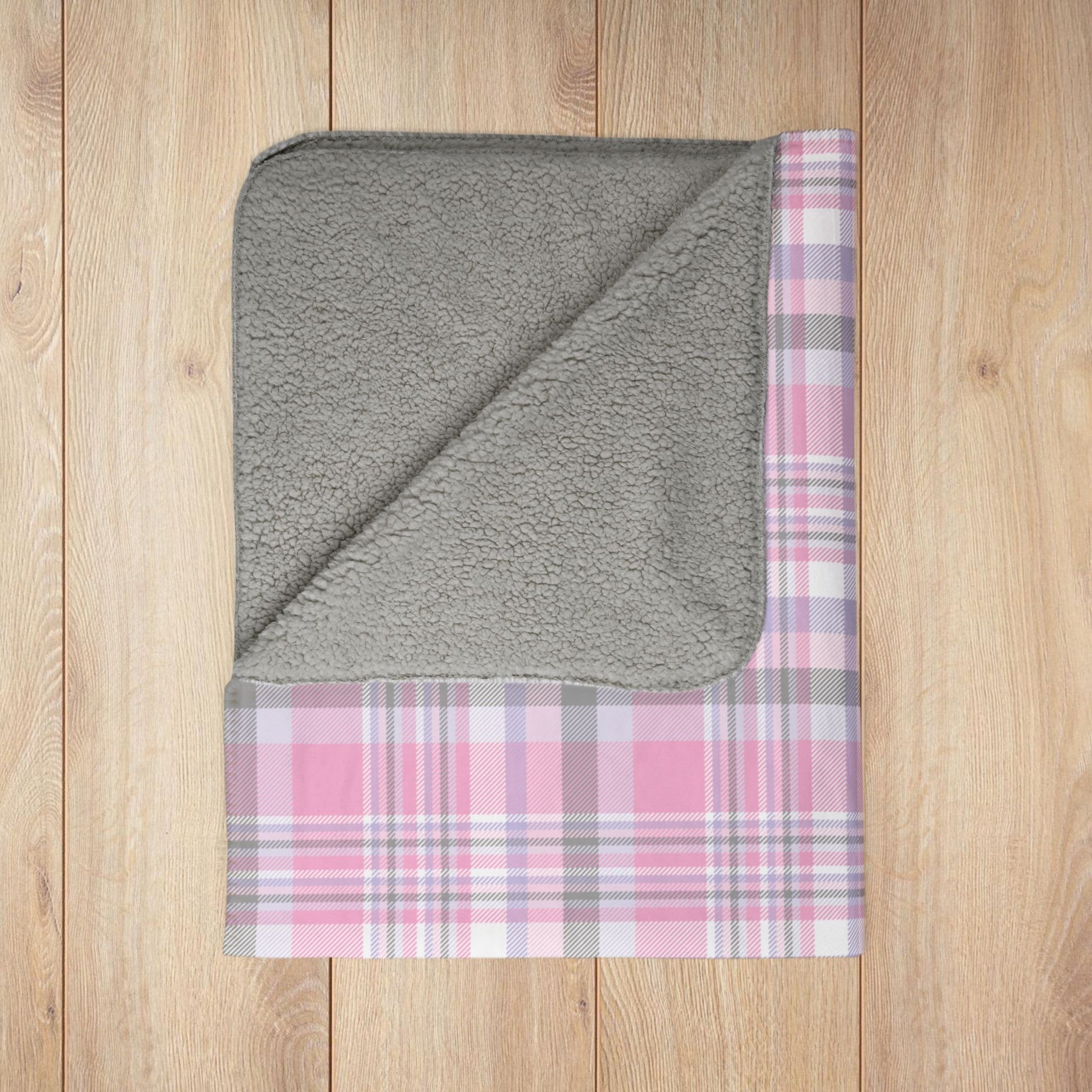 Cupiosexual Pride Plaid Fleece Sherpa Blanket