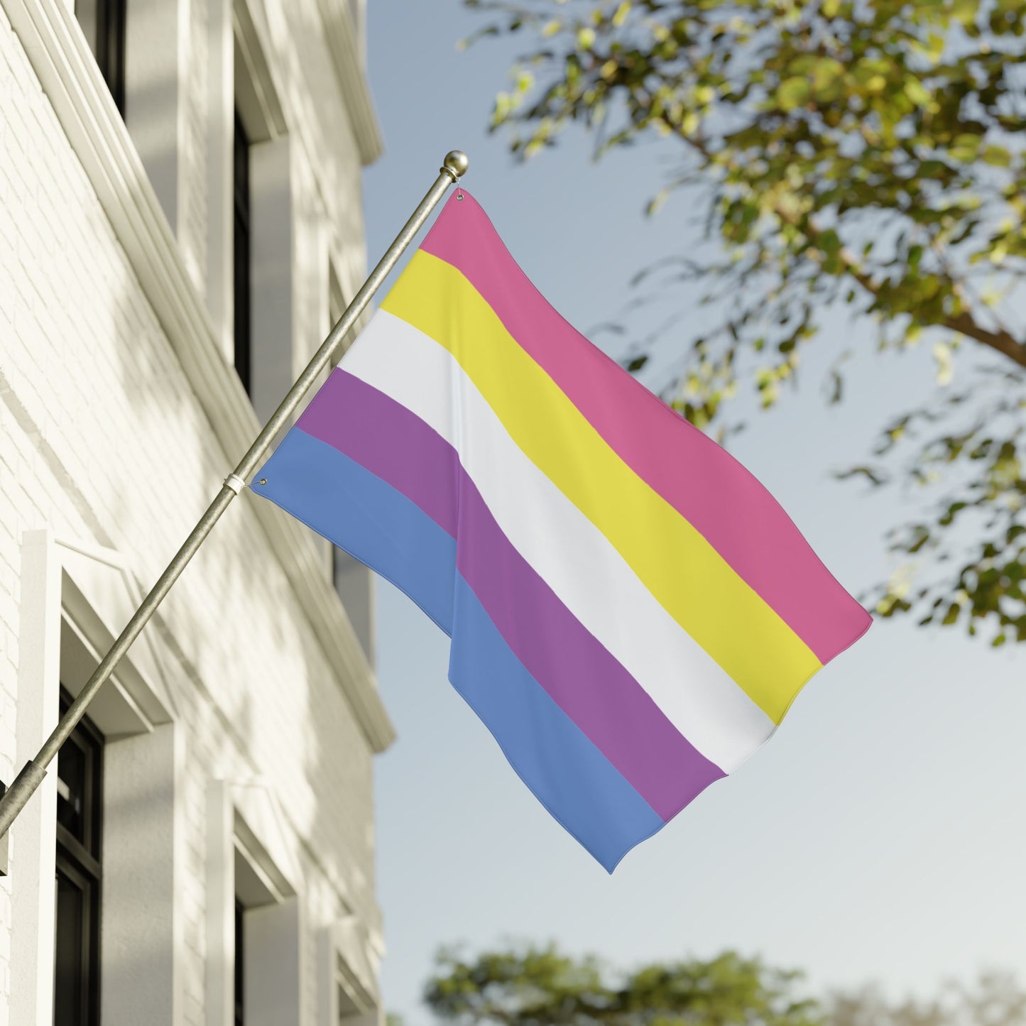 36'' × 60'' Bigender Pride Flag with Grommets
