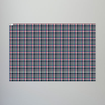 Christmas Blue & Red Houston TX Plaid Gift Wrapping Paper Roll
