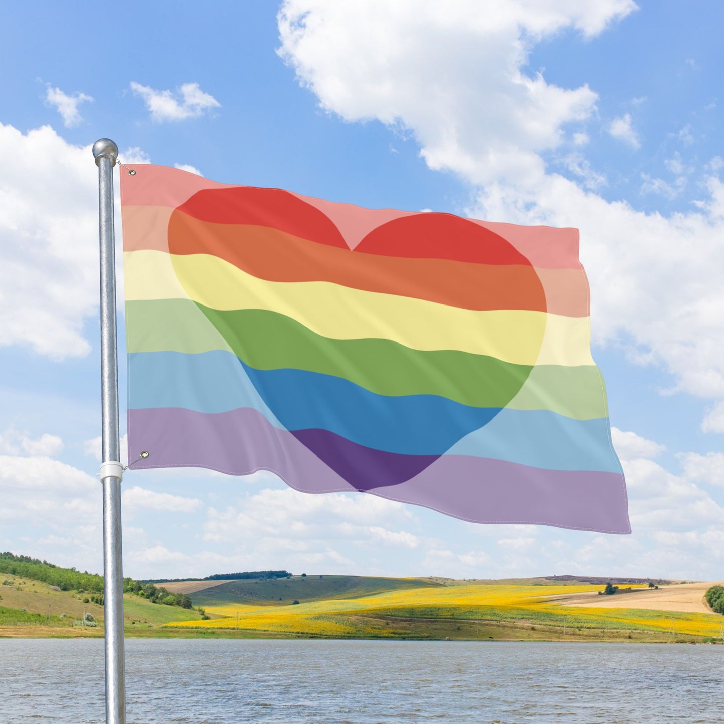 Homoromantic Pride Flag with Grommets