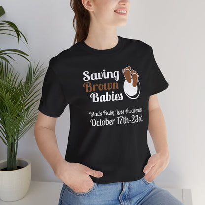 Quietly United in Loss Together Non-Profit / Saving Brown Babies Charity Tee, Pregnancy & Infant Loss Awareness