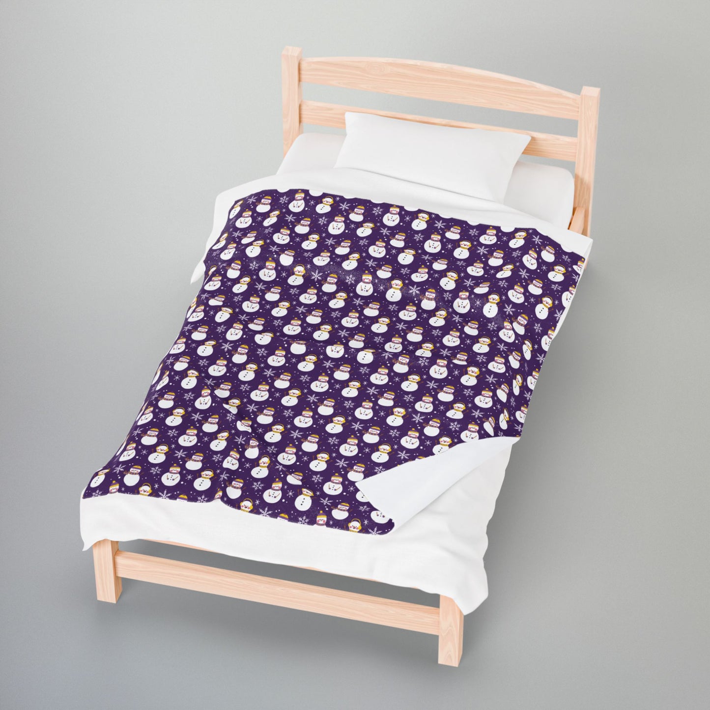 Intersex Pride Snowmen Velveteen Plush Blanket