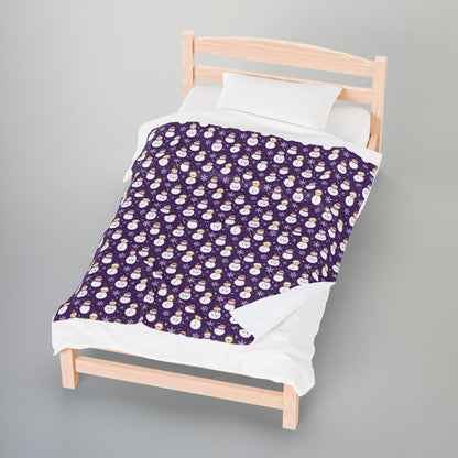 Intersex Pride Snowmen Velveteen Plush Blanket
